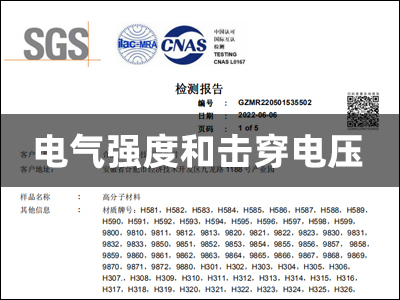 竟誠SGS檢測報告-電氣強度和擊穿電壓